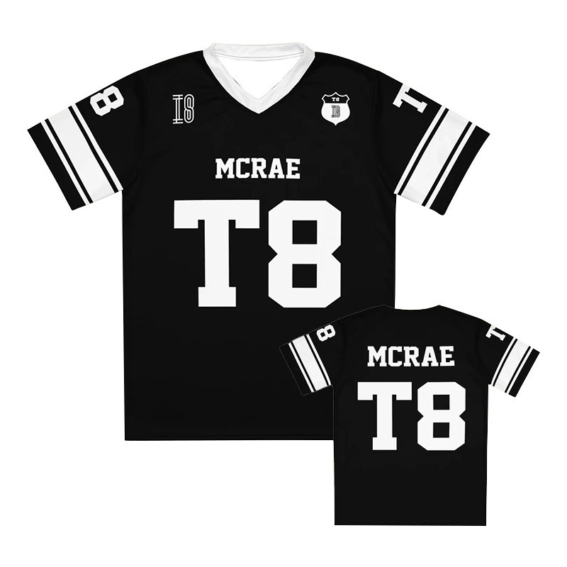 Tricou Tate McRae 2025 Unisex, Guler Rotund, Mâneci Scurte, Croi Lejer, Imprimare Digitală cu Desen Cartoon