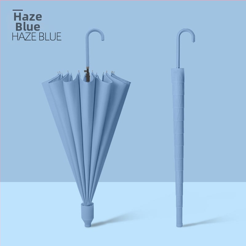 Чадър с дълга дръжка, 16 ребра, водоустойчив, автоматично отваряне, възможност за печат на лого