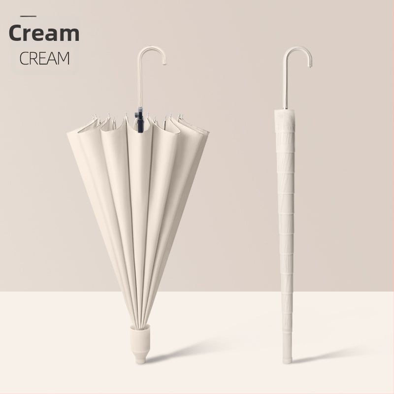 Чадър с дълга дръжка, 16 ребра, водоустойчив, автоматично отваряне, възможност за печат на лого