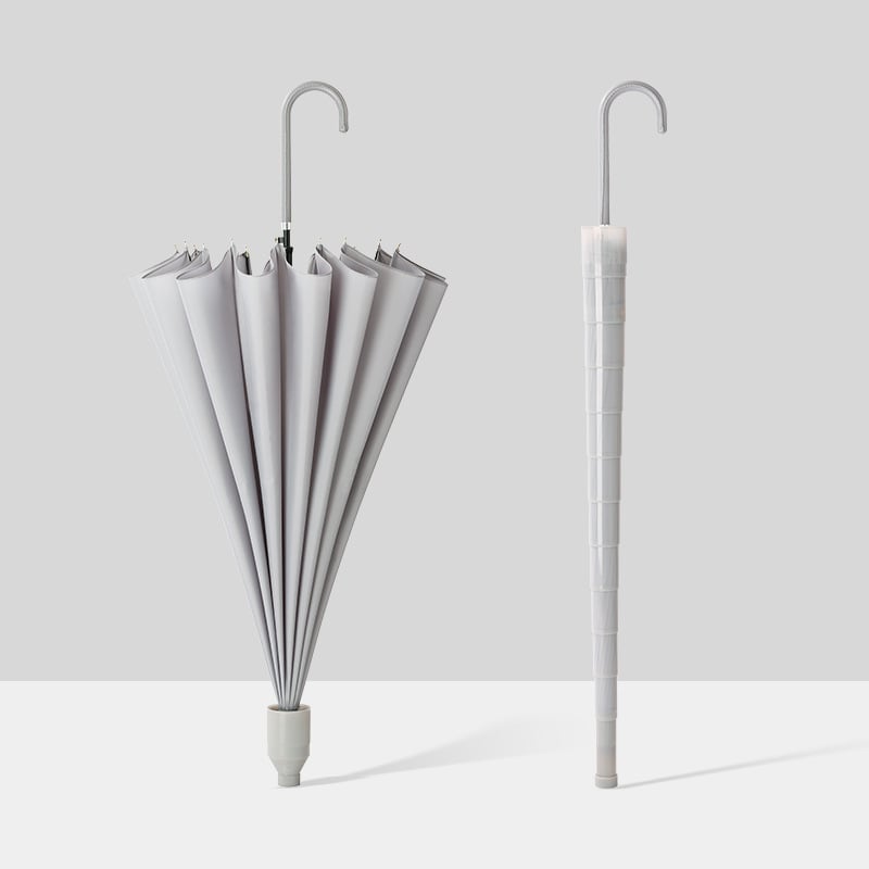 Чадър с дълга дръжка, 16 ребра, водоустойчив, автоматично отваряне, възможност за печат на лого