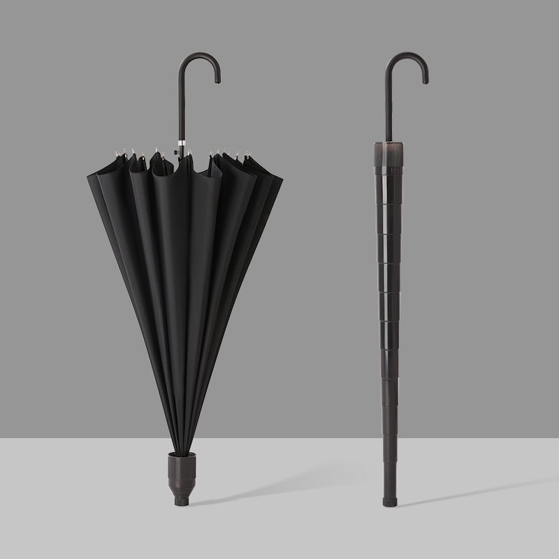 Чадър с дълга дръжка, 16 ребра, водоустойчив, автоматично отваряне, възможност за печат на лого