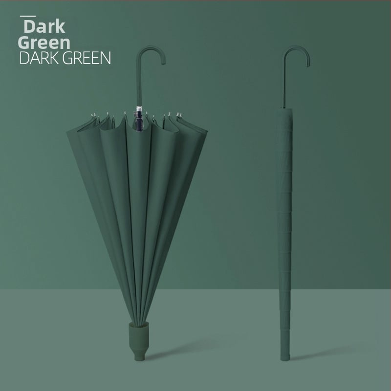 Чадър с дълга дръжка, 16 ребра, водоустойчив, автоматично отваряне, възможност за печат на лого