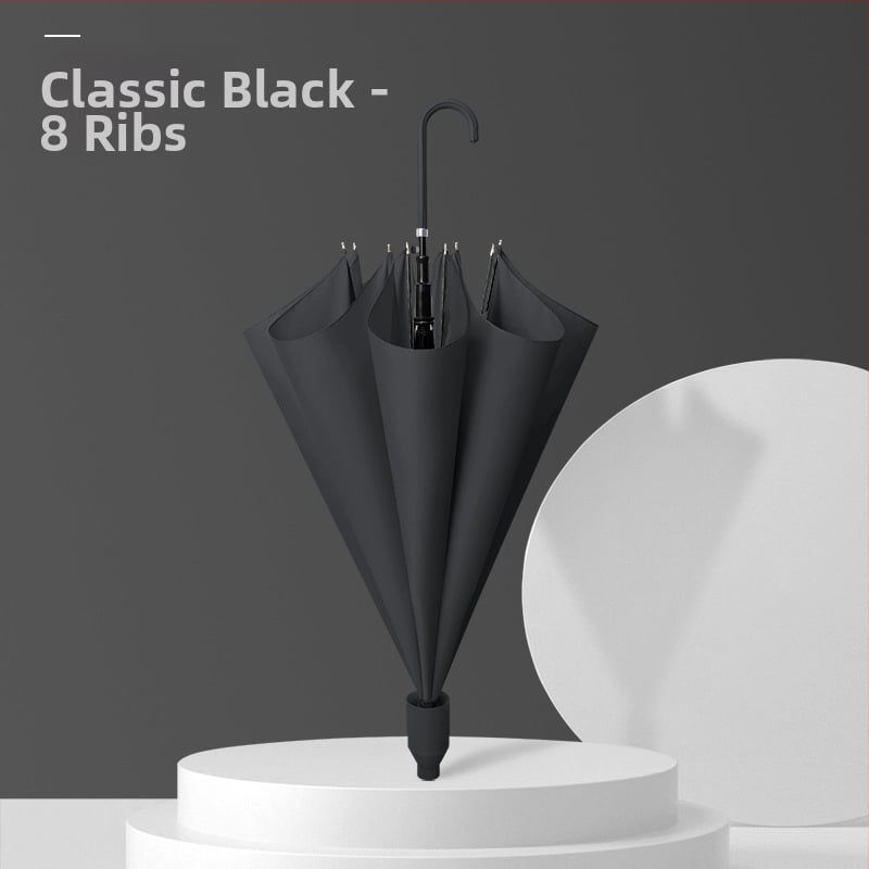 Чадър с дълга дръжка, 16 ребра, водоустойчив, автоматично отваряне, възможност за печат на лого