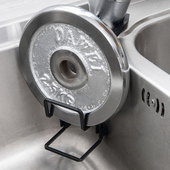 Raft dublu din sârmă de fier, pentru bureți și cârpe, montaj pe perete fără găuri, stil modern