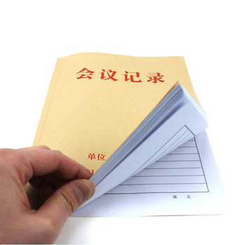 Notebook pentru minutele întâlnirilor, copertă Kraft, legare cu adeziv, pagini 40 gsm din pulpă de lemn, stil birou