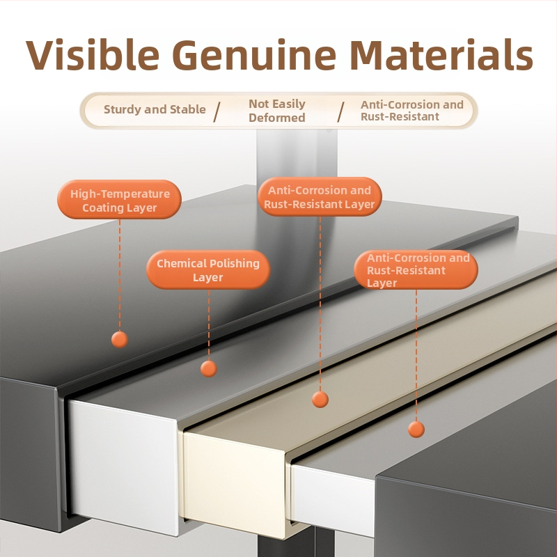 Guansen Polica na mikrovlnnú rúru - Dvojvrstvový kovový úložný priestor, moderný štýl