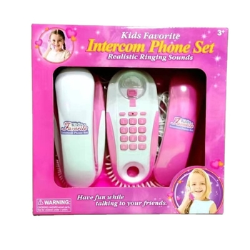 Simulirani žični interkom telefon za djecu – set za igru s interakcijom roditelj-dijete, plastika, uzrast 4–6 godina