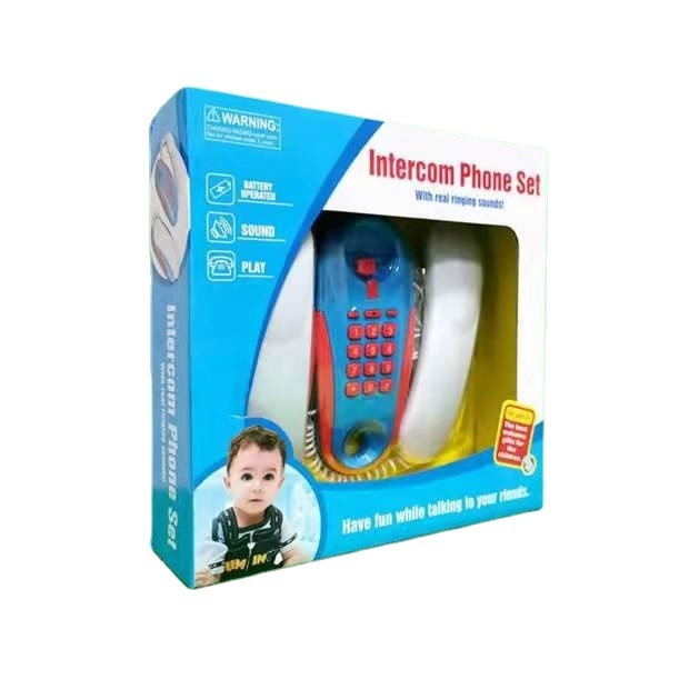 Simulirani žični interkom telefon za djecu – set za igru s interakcijom roditelj-dijete, plastika, uzrast 4–6 godina