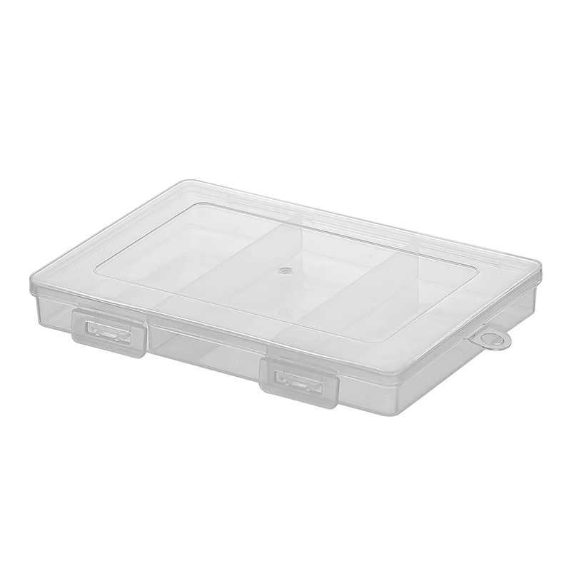 Stolna kutija za skladištenje s 3 odjeljka, prozirna, plastična