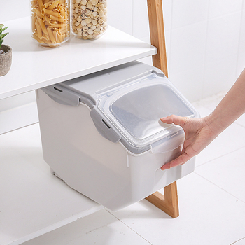 PP plastični spremnik za skladištenje riže, kapacitet preko 10 L, mogućnost prilagodbe, tiskani logotip