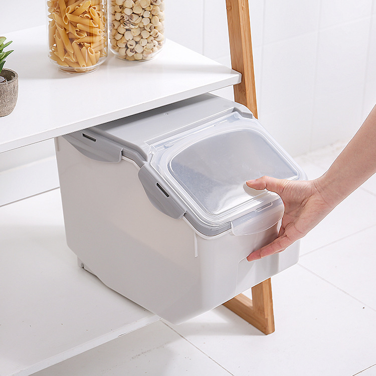 PP plastični spremnik za skladištenje riže, kapacitet preko 10 L, mogućnost prilagodbe, tiskani logotip