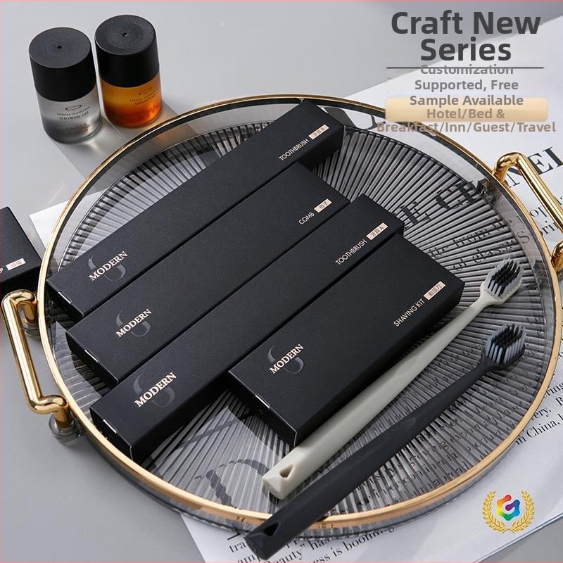 Комплект за еднократни хотелски принадлежности: четка за зъби с паста • Материал: пластмаса • Биоразградим: Да • Произход: Дзянсу • Опаковка: 1000 броя