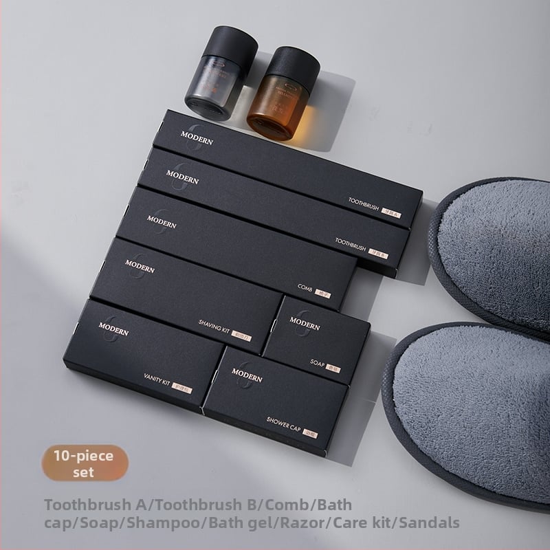 Комплект за еднократни хотелски принадлежности: четка за зъби с паста • Материал: пластмаса • Биоразградим: Да • Произход: Дзянсу • Опаковка: 1000 броя