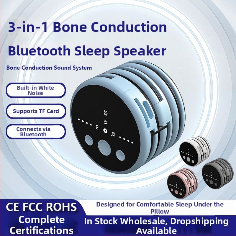 Ακουστικό ύπνου με οστική αγωγή και 2 ηχεία, Bluetooth, ασύρματο, μπαταρία 300–500 mAh, Bluetooth 5.3, εύρος 60 Hz–15 kHz, εμβέλεια 10 m