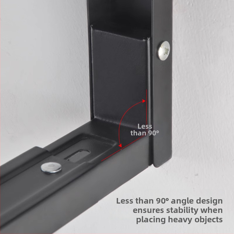 Nástený stojan na mikrovlnnú rúru so skladacím držiakom, dvojúrovňové úložisko, konštrukcia z kovového zliatiny, teleskopická