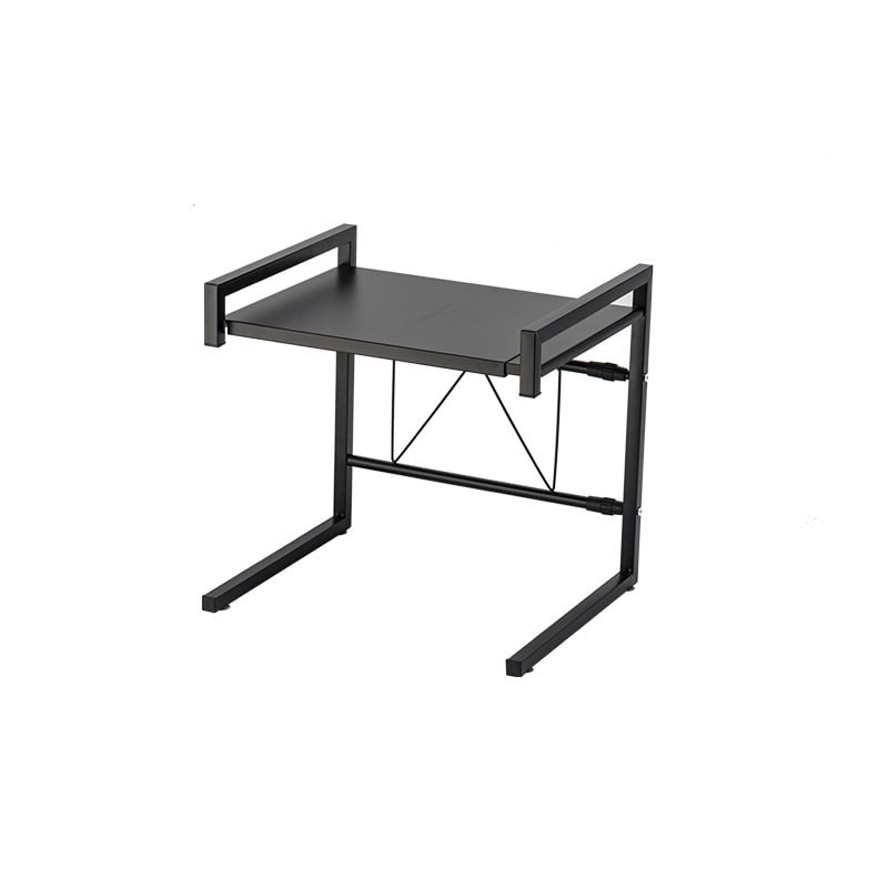 Kinyúló mikrohullámú sütő állvány asztali használatra, tároló rekesszel, acélkeret, karbonacél anyag, Qiao Yi, modell QYWBL-6531-BK/WH, stílus Modern egyszerűség