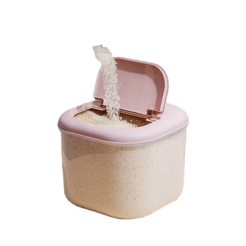 Cutie de depozitare pentru orez, protecție împotriva umezelii și dăunătorilor, din plastic PP, capac sigilat, 10 litri.