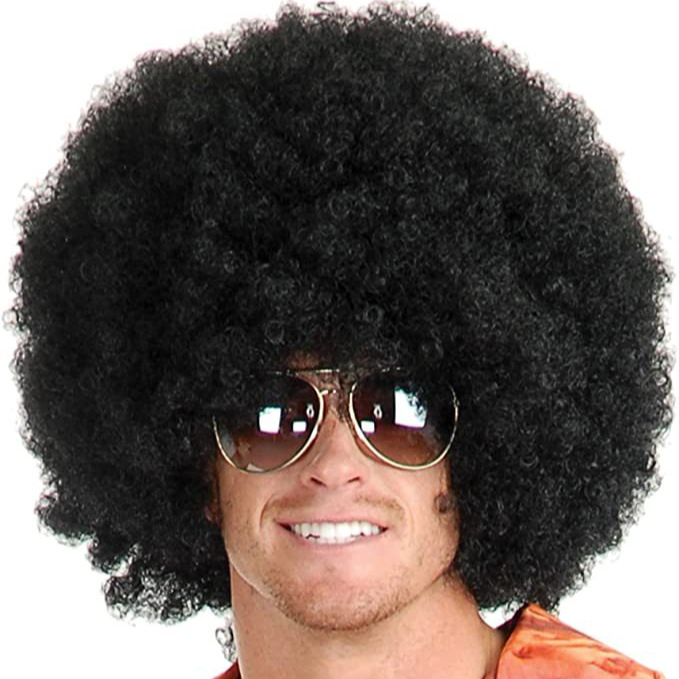 Paróka Afro rövid göndör haj, Koreai stílus, modell 000084, magas hőmérsékletű szál
