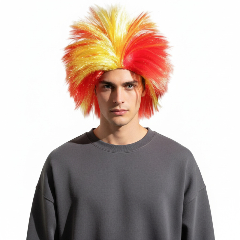 Paróka Hedgehog Head - egyenes haj, házi selyem, mechanikus feldolgozás, nem festhető