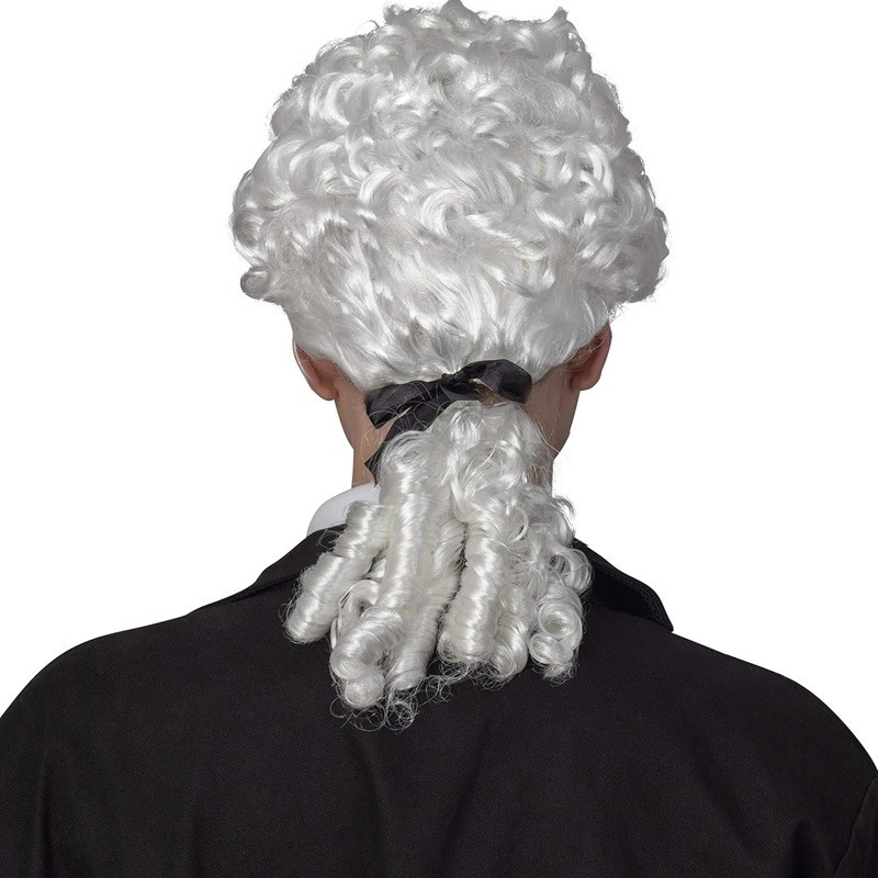 Cosplay paróka koloniális stílusú farokkal, barokk dizájn - JY Modell 44, mechanizmus, göndör haj