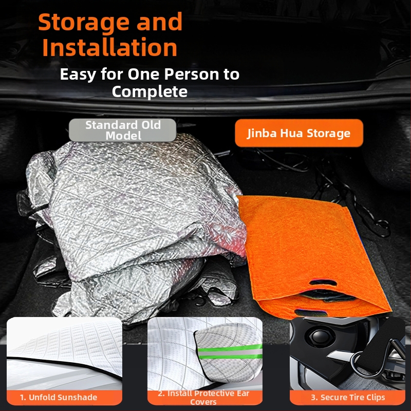 Калъф за предното стъкло на автомобила – алуминиево фолио, дебел дизайн, едноцветен, универсален модел