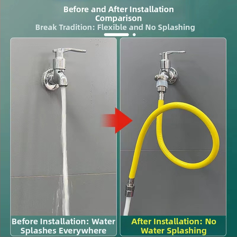 Univerzalni produžni nastavak za slavinu od nehrđajućeg čelika sa zaštitom od prskanja – moderan minimalistički stil