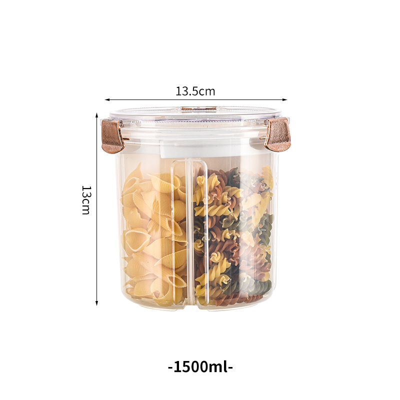 Youxuan Kutija za čuvanje hrane – Plastična, okrugla, 1-2L, skladištenje žitarica, grickalica i čaja
