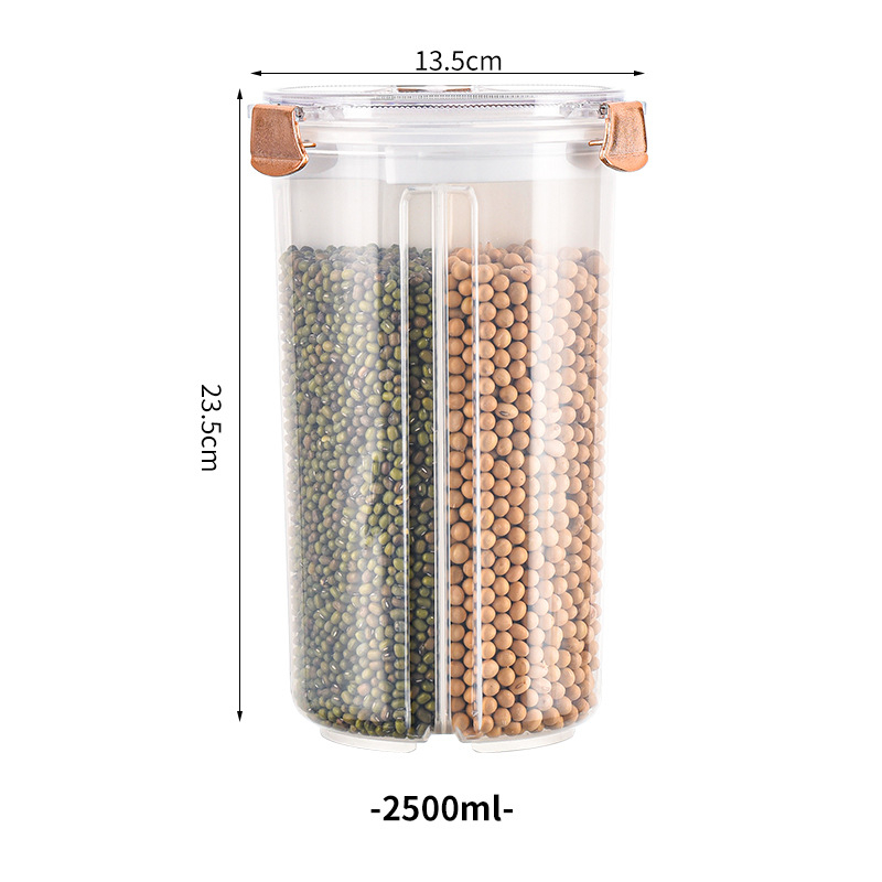 Youxuan Kutija za čuvanje hrane – Plastična, okrugla, 1-2L, skladištenje žitarica, grickalica i čaja