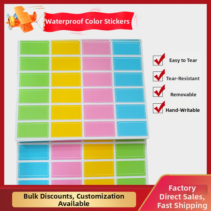 Vodootporna samoljepljiva etiketa – prilagodljiv oblik, ljepilo na bakrenoj ploči, za kreativne označavajuće etikete; mogućnost prilagodbe