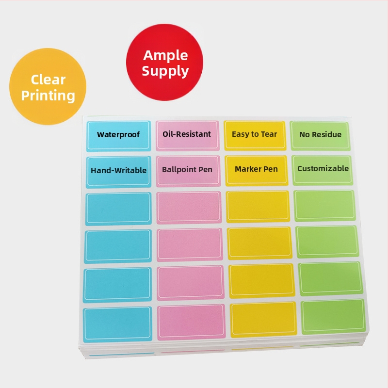 Vodootporna samoljepljiva etiketa – prilagodljiv oblik, ljepilo na bakrenoj ploči, za kreativne označavajuće etikete; mogućnost prilagodbe