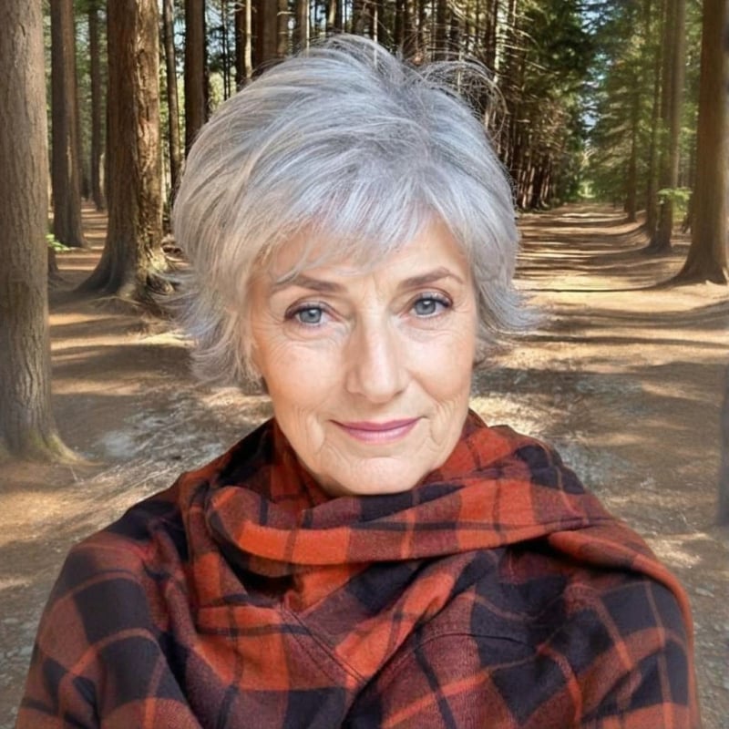 Perucă scurtă dreaptă pentru femei – model 7569, fibre de mătase rezistente la temperaturi înalte, procesare mecanizată, breton lateral