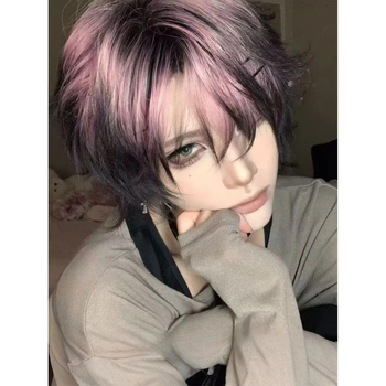 Perucă pentru femei cu păr lung — stil manga, temperament asiatic, perucă completă, fir de înaltă temperatură, mecanism de prelucrare, schimbă look-ul