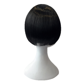 Perucă pentru copii, păr scurt drept, breton aerian, mătase la temperaturi înalte, prelucrare mecanică