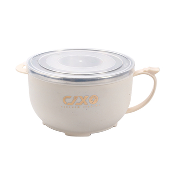 Cutie prânz pentru tăiței cu capac, rotund, din plastic + oțel inoxidabil, izolat, 800–1000 ml, pentru studenți