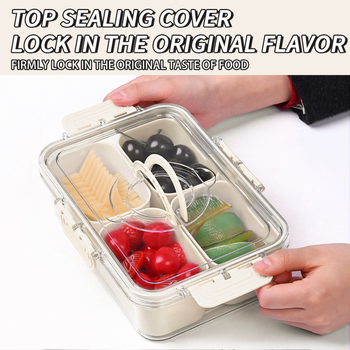 Cutie de depozitare din plastic pentru frigider, etanșă pentru menținerea prospețimii, cu drenaj, pentru refrigerare și congelare