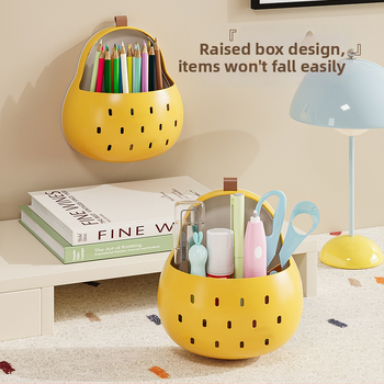 Nástenná skrinka na skladovanie — PP plast, model TH-8115, vzor Qiuyue pear, Colorful fruits séria, kreslený roztomilý štýl