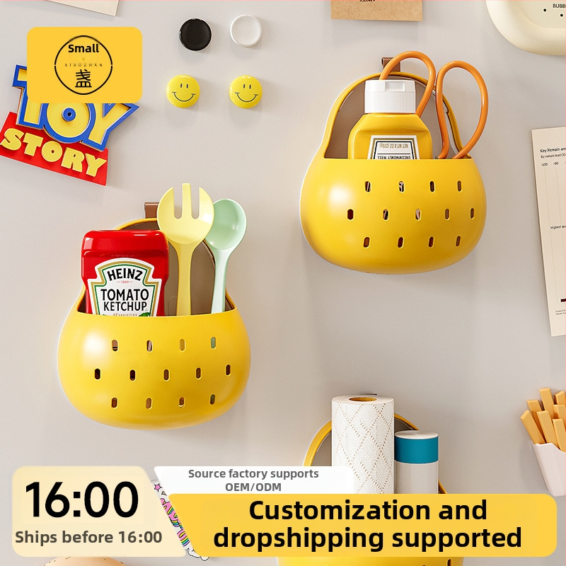 Nástenná skrinka na skladovanie — PP plast, model TH-8115, vzor Qiuyue pear, Colorful fruits séria, kreslený roztomilý štýl