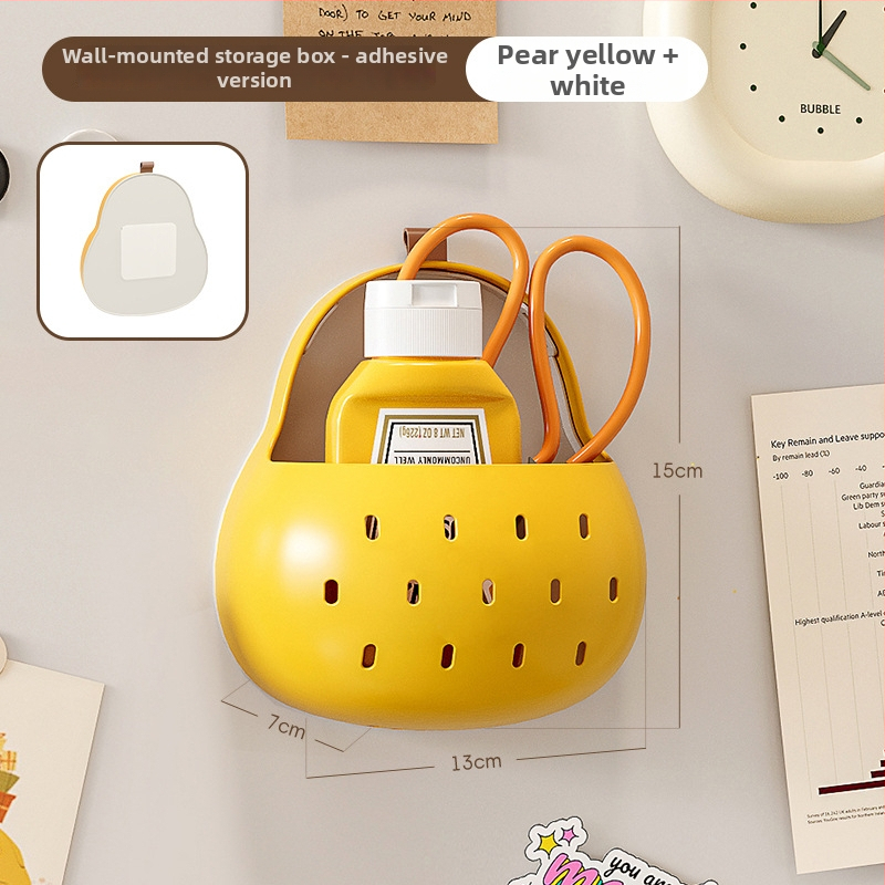 Nástenná skrinka na skladovanie — PP plast, model TH-8115, vzor Qiuyue pear, Colorful fruits séria, kreslený roztomilý štýl