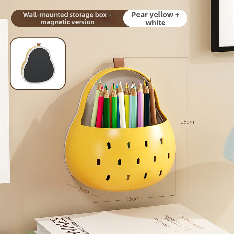 Nástenná skrinka na skladovanie — PP plast, model TH-8115, vzor Qiuyue pear, Colorful fruits séria, kreslený roztomilý štýl