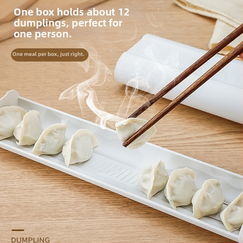 Кутия за дъмплини и вонтон — пластмасова, преносима за съхранение, марка Six Little Foxes, стил прост и нов дизайн
