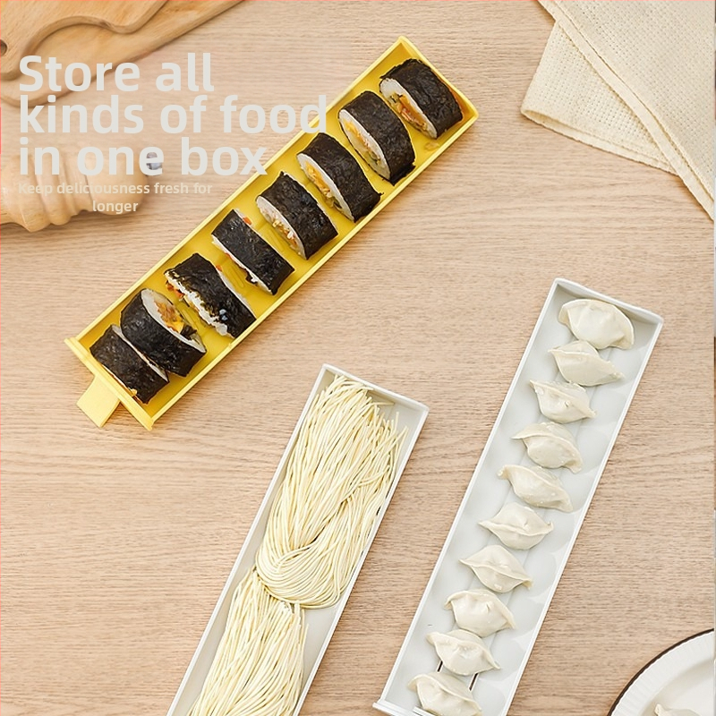 Кутия за дъмплини и вонтон — пластмасова, преносима за съхранение, марка Six Little Foxes, стил прост и нов дизайн