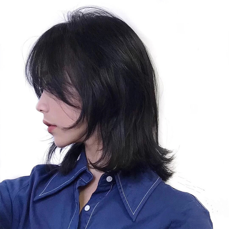 Baifumi 746 Perucă lungă cu breton reglabil (drept sau înclinat), fibre rezistente la temperaturi înalte