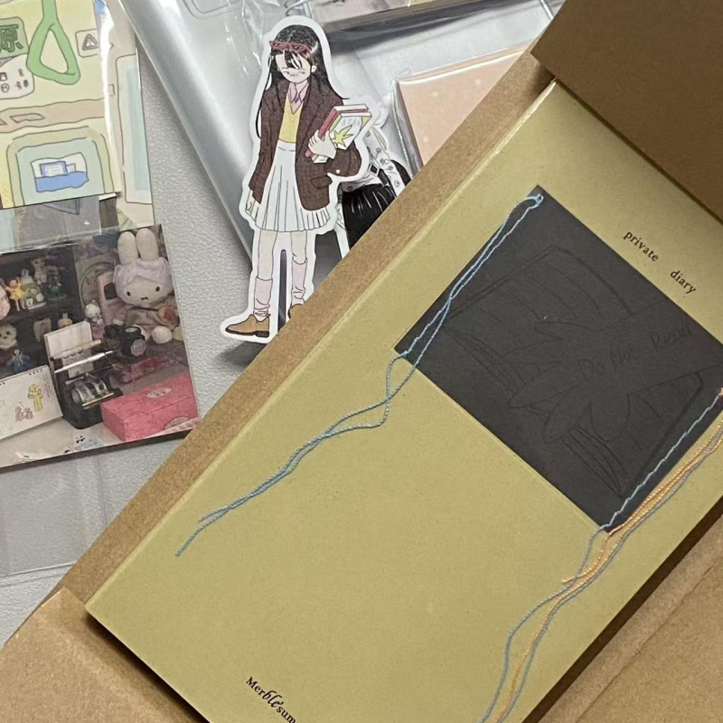 Caiet cu legare lipită, material text PVC, greutate hârtie 2 g/m², până la 50 pagini, stil japonez și coreean