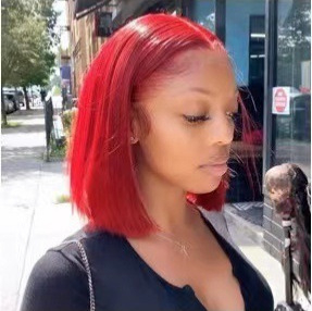 Perucă scurtă dreaptă pentru femei | păr din mătase rezistentă la temperaturi înalte | procesare mecanizată | nu poate fi vopsită sau permenată | Model KZ-ZF001