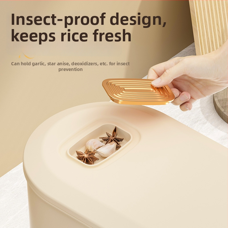 Peng Chao container pentru orez – PP alimentar, sigilabil, rezistent la umiditate și insecte, cu logo imprimat, capacitate sub 4 L