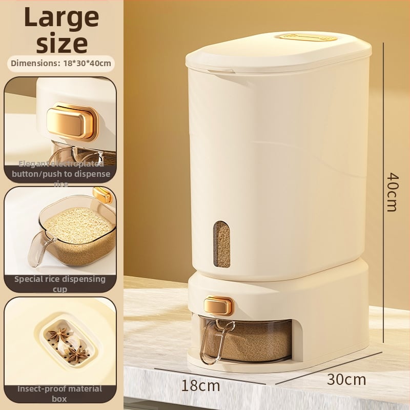 Peng Chao container pentru orez – PP alimentar, sigilabil, rezistent la umiditate și insecte, cu logo imprimat, capacitate sub 4 L