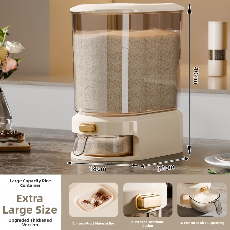 Peng Chao container pentru orez – PP alimentar, sigilabil, rezistent la umiditate și insecte, cu logo imprimat, capacitate sub 4 L