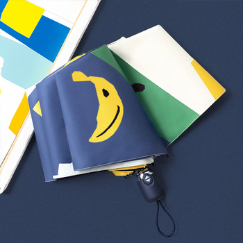 Чадър за слънце и дъжд, автоматичен, ретро компактен дизайн, 14 ребра, UPF30+ UV защита