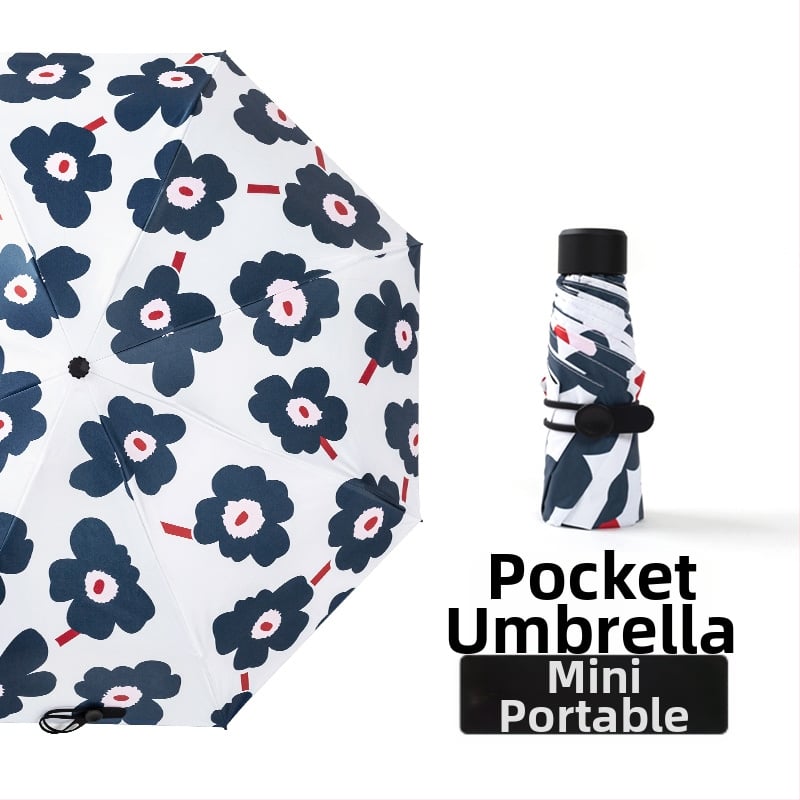 Чадър за слънце и дъжд, автоматичен, ретро компактен дизайн, 14 ребра, UPF30+ UV защита