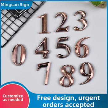 ABS elektrogalvanska pločica broja vrata, prilagodljiva, za hotele i škole, marka Bright, podrijetlo: Wenzhou, Kina.